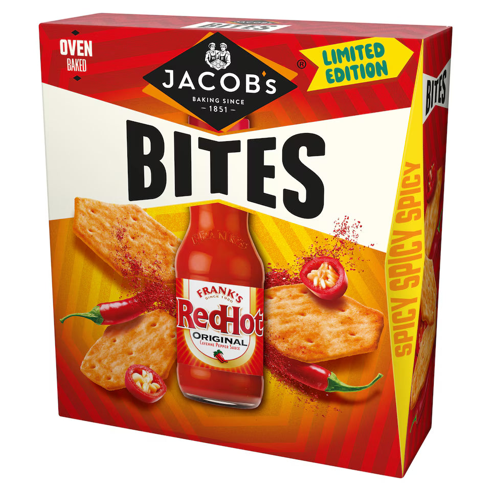 Jacob's Frank's Red Hot Original Bites Case Of 5 x 125g
