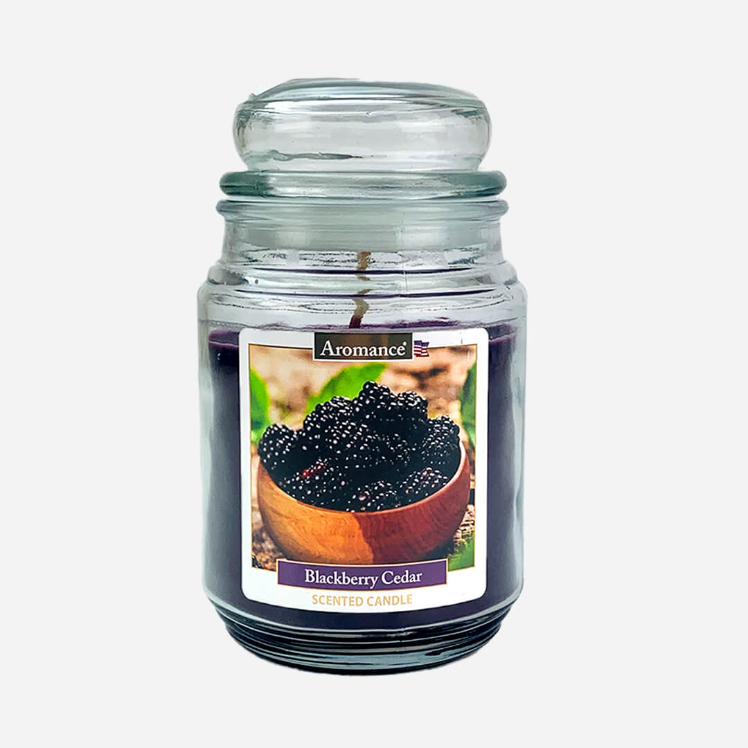 Aromance USA Blackberry Cedar Scented Candle Jar