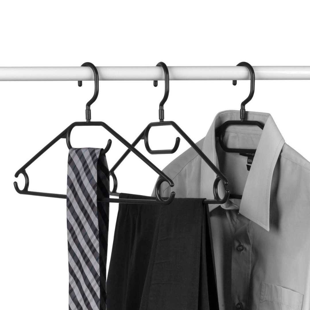 Beldray At Home Black Plastic Clothes Hangers