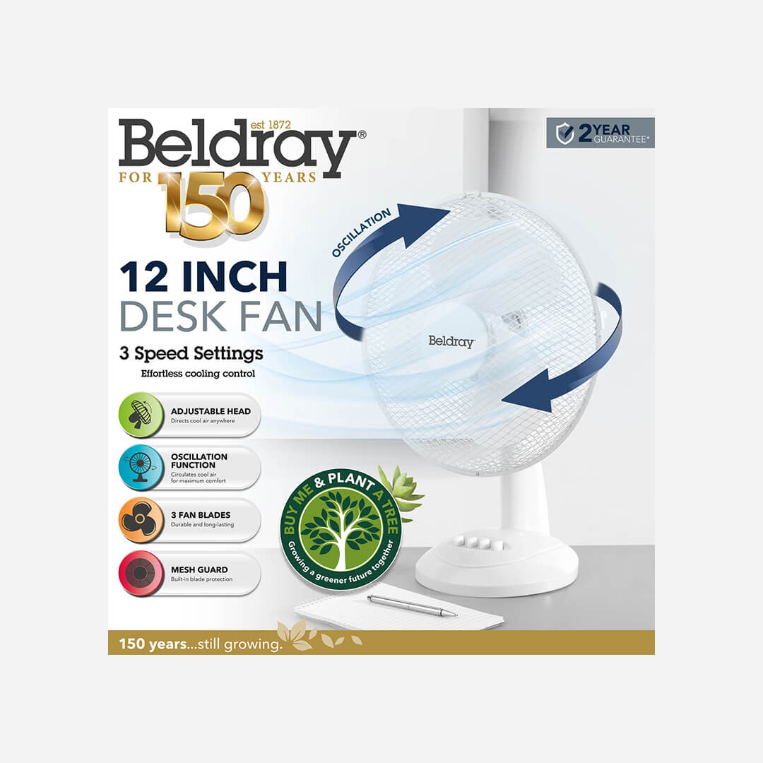 Beldray Desk Fan White