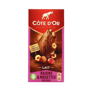 Cote D'or Belgian Milk Chocolate With Raisins & Hazelnuts