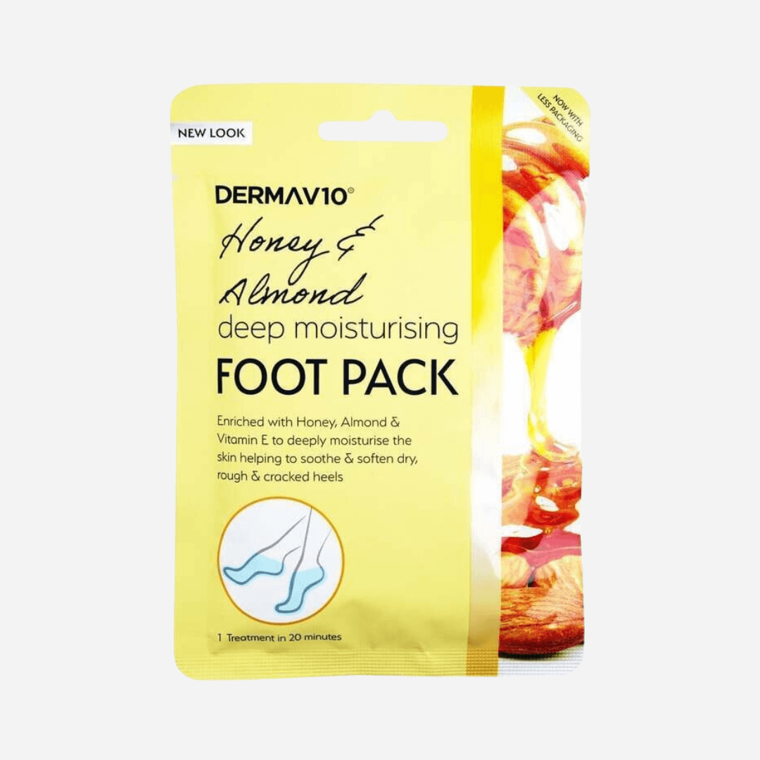 Derma V10 Deep Moisturising Honey & Almond Foot Pack