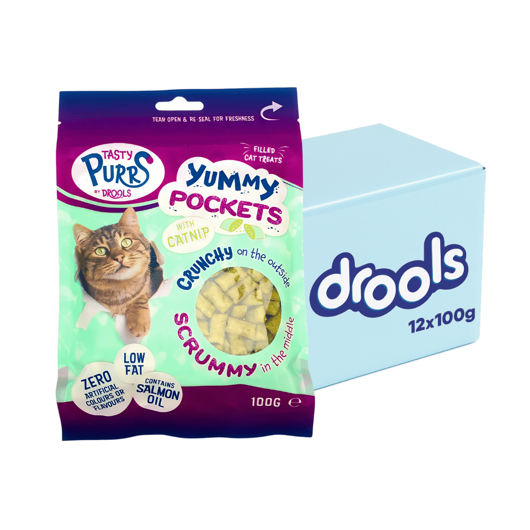 Drools Yummy Cat Treat Pockets With Catnip