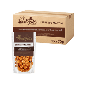 Joe & Seph Espresso Martini Popcorn Standard Pouch 16 x 70g