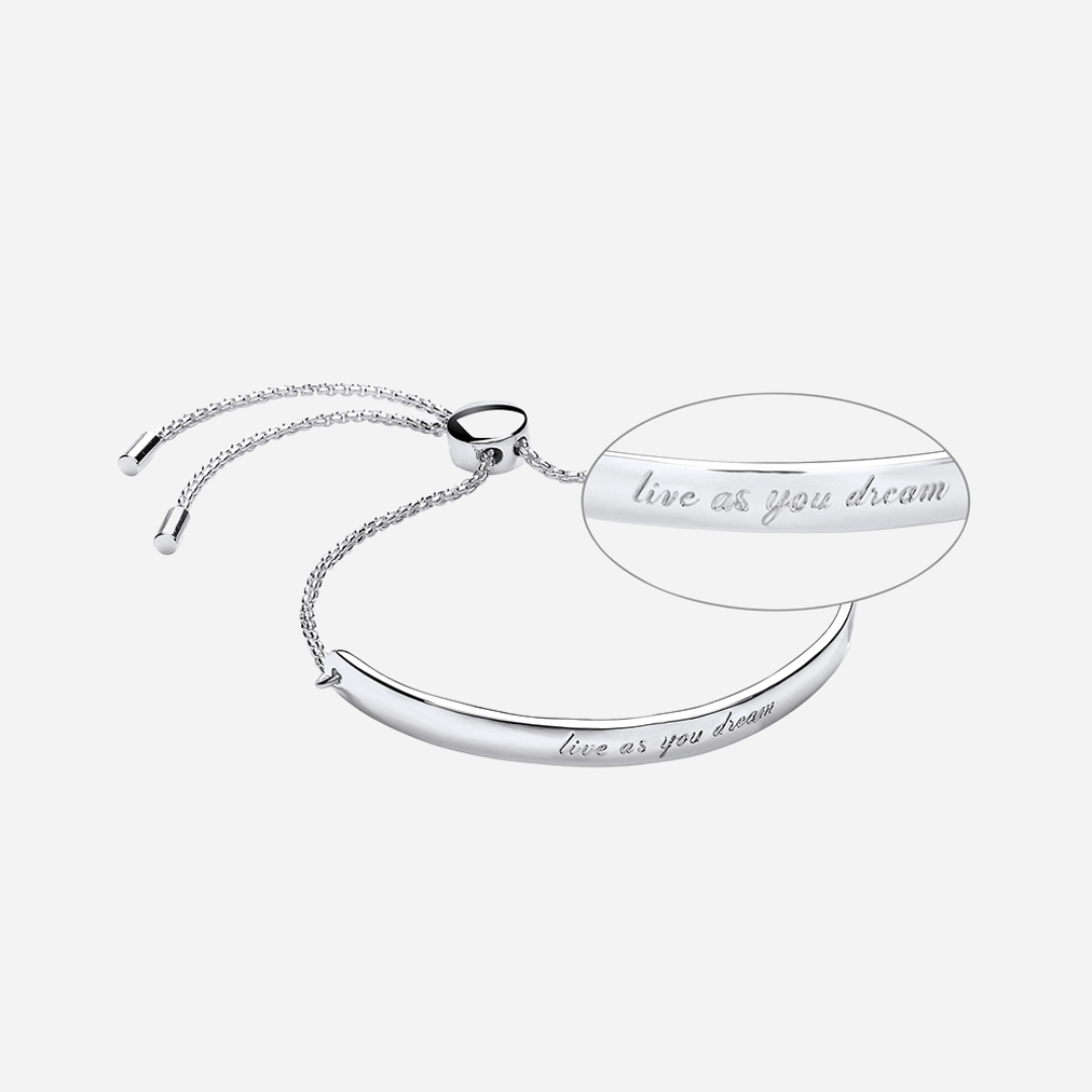 Estella Bartlett Live As You Dream Bangle Silver Plated