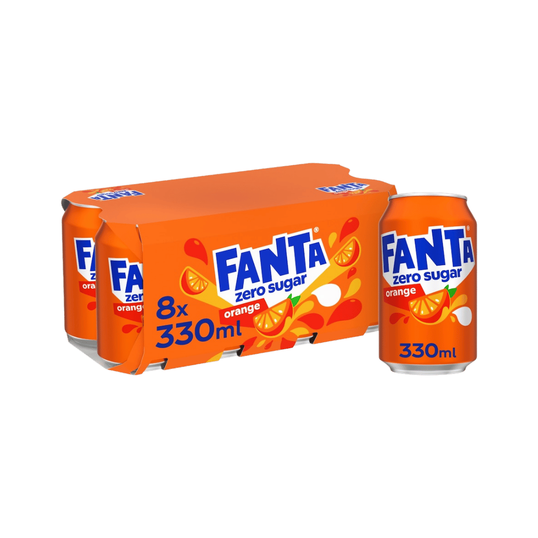 Fanta Zero Orange 8 x 330ml Cans