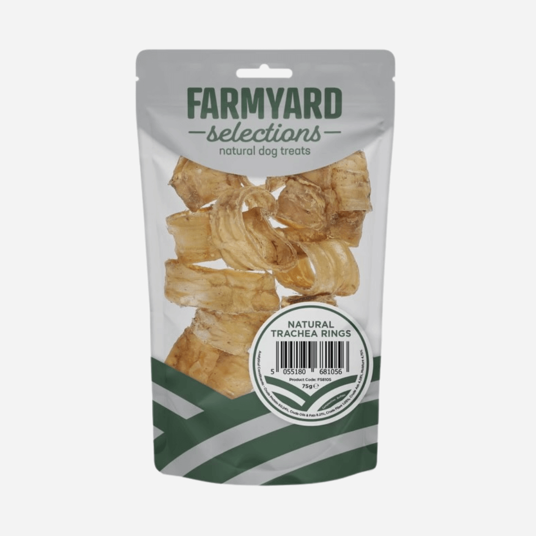 Farmyard Selections Natural Trachea Rings Dog Treats