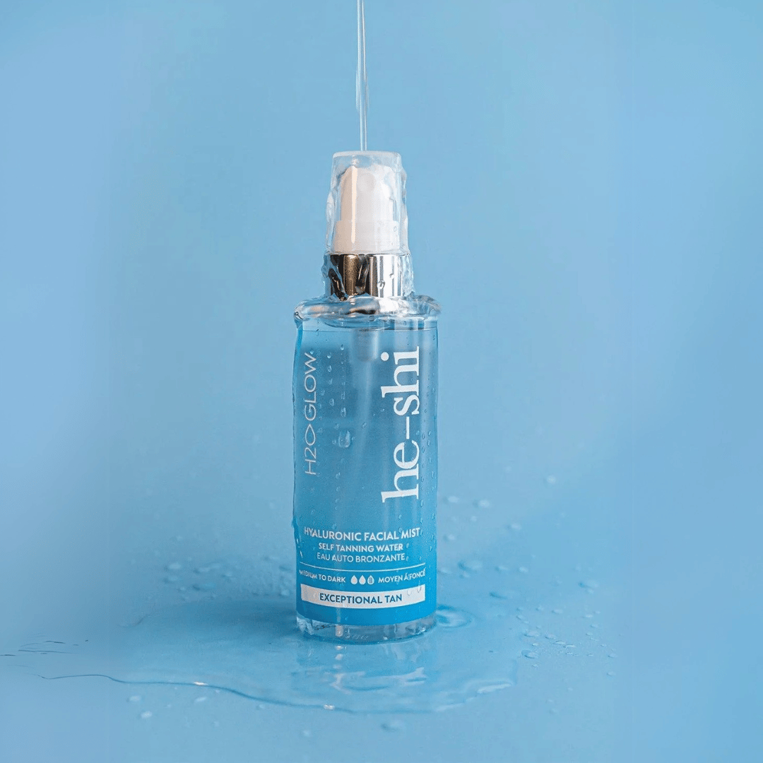 He-Shi H2O Glow Hyaluronic Facial Tanning Mist Exceptional Tan