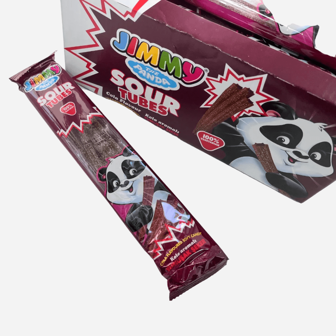 Jimmy The Panda Sour Tubes Kola Flavour Fizzy Sweets