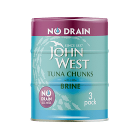 John West No Drain Tuna Chunks with a Little Brine