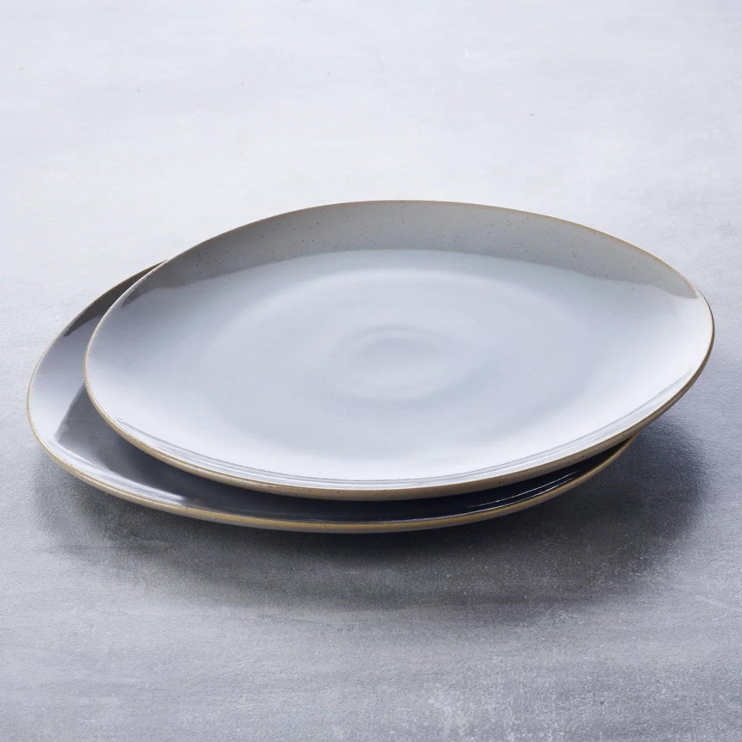 Keltum Glazed Stoneware Pearl Gray Dinner Plate