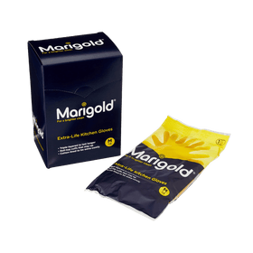 6 x Pairs Marigold Extra Life Kitchen Gloves Medium