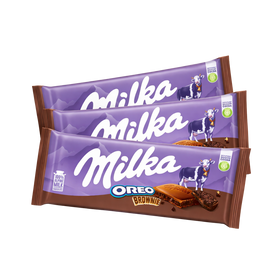 Milka Oreo Brownie Chocolate Bar 3 x 100g Bundle