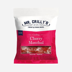 Mr Crilly's Throat & Cough Drops Cooling Cherry Menthol Sweets