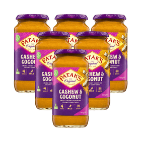 Patak's Mild Cashew & Coconut Curry Simmer Sauces 6 x 450g