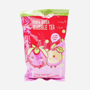 Popa Boba Lychee & Strawberry Fruit Bubble Tea Kits