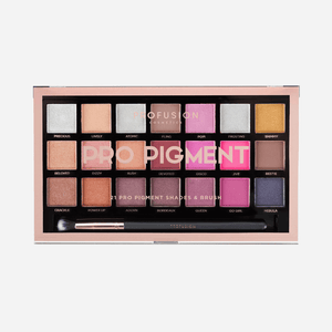 Profusion Cosmetics Pro Pigment Multi Shade Eye Shadow Palette & Brush