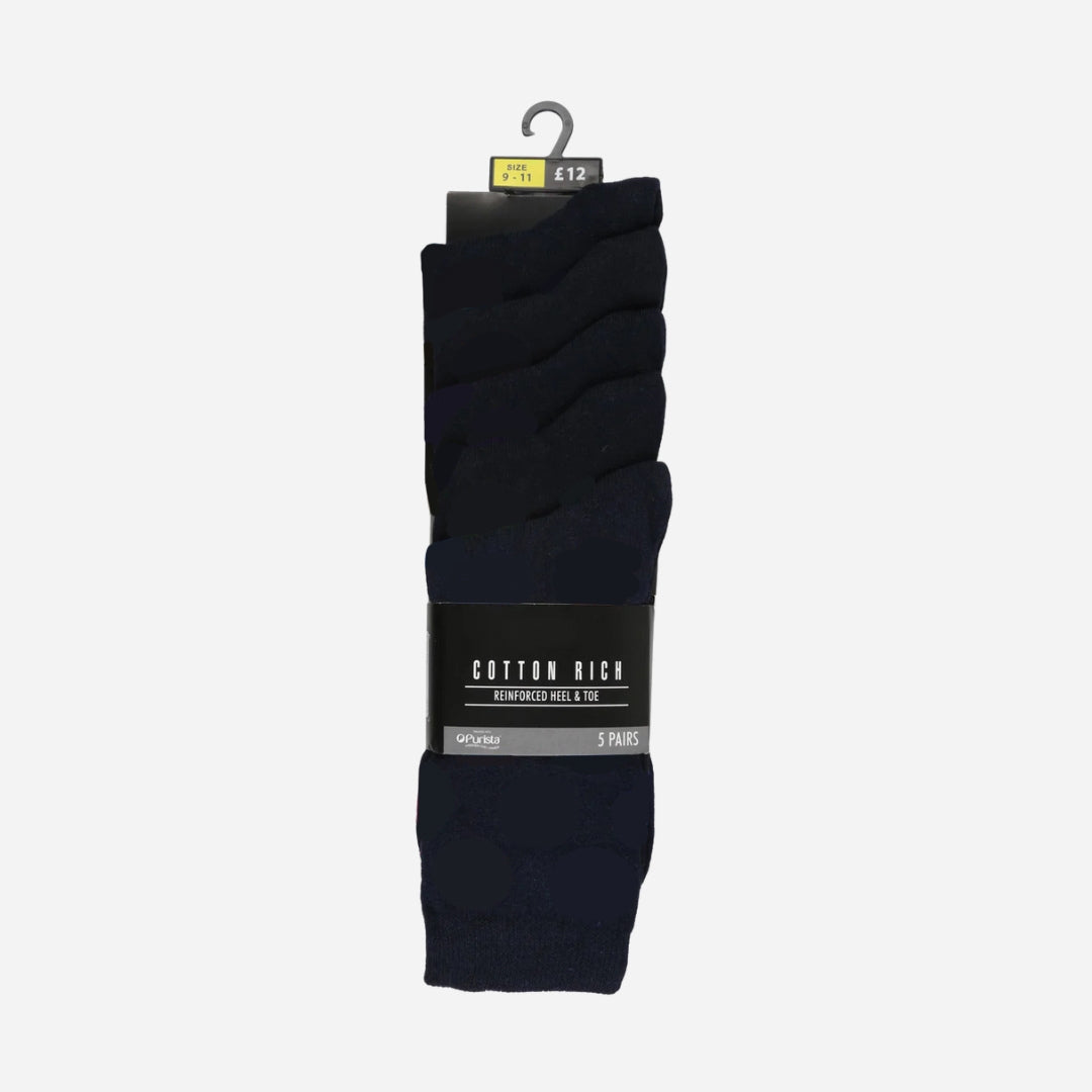 Next Purista Cotton Rich Black Socks