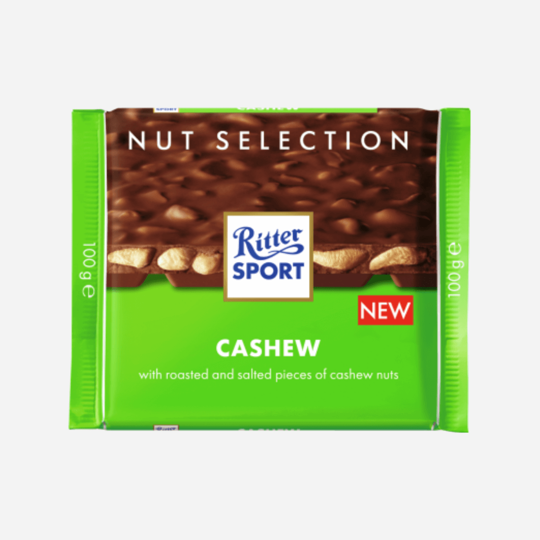 Ritter Sport Cashew Nut Selection Milk Chocolate Bar
