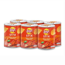 Pack (6) Lays Stax Spicy Lobster Crisps