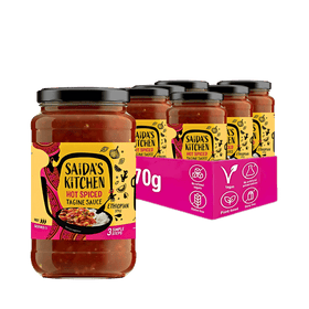 Saida's Kitchen Hot Spiced Ethiopian Style Tagine Sauces Case 6 x 370g