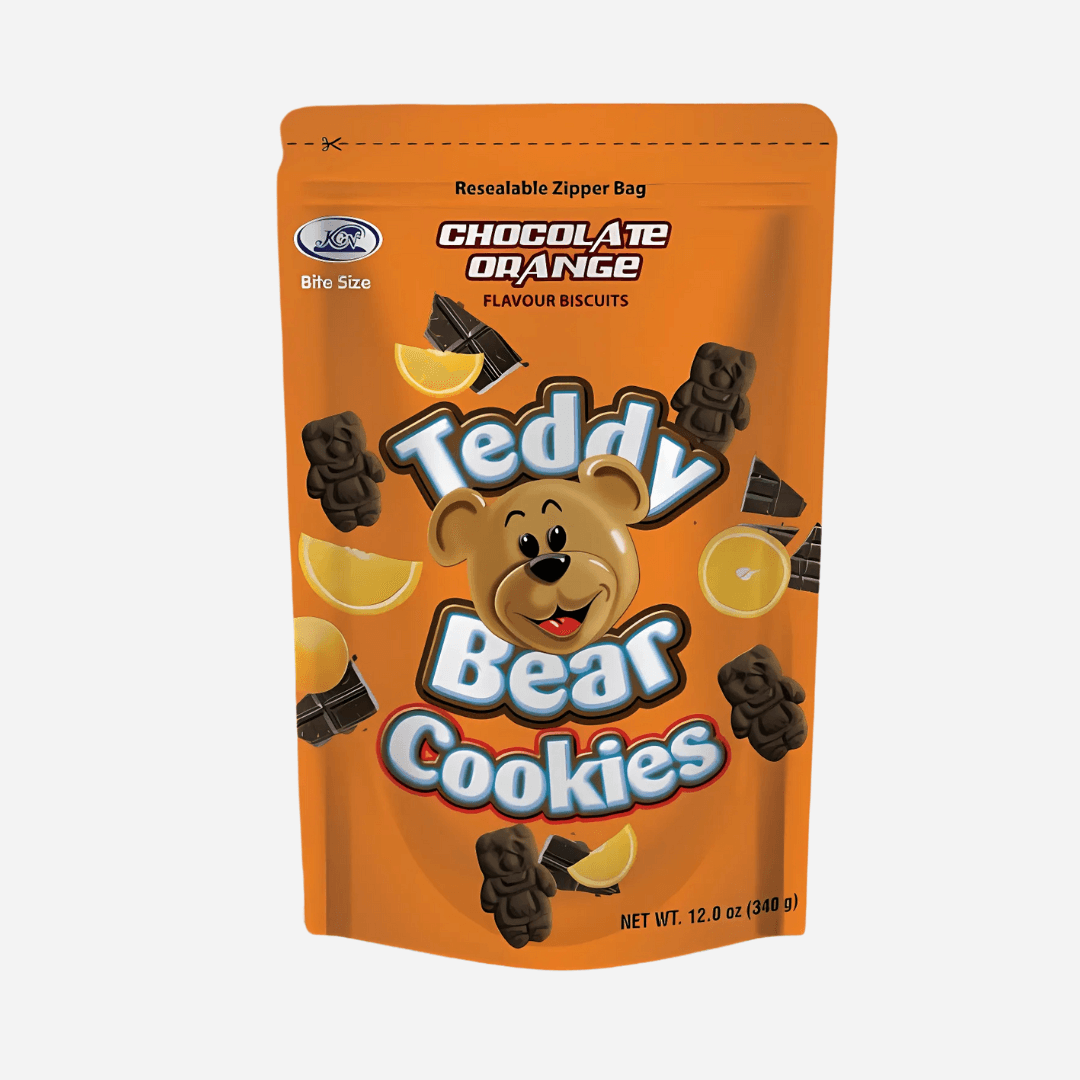 KGN Teddy Bear Cookies Chocolate Orange Flavour Biscuits