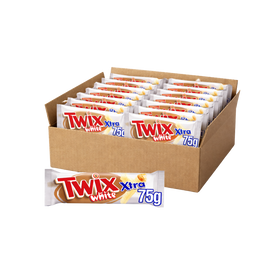 Twix White Chocolate Biscuit Xtra Bars 24 x 75g