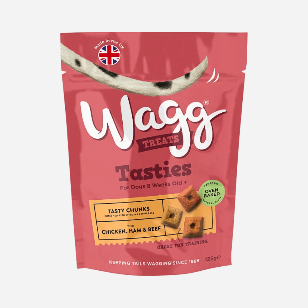 Wagg Tasties Tasty Chunks with Chicken, Ham & Beef Dog Treats